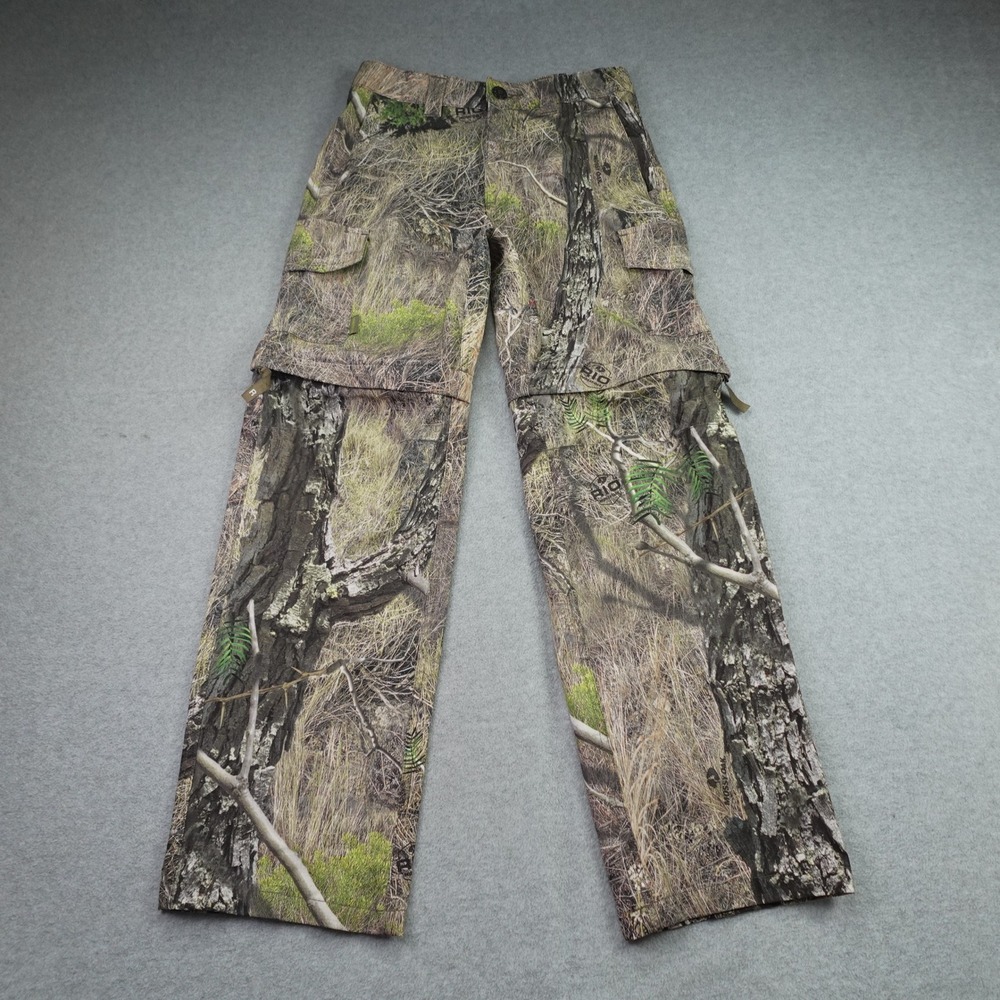 Magellan Pants Youth Boys M Camo Mossy Oak Rio Outdoors Convertible Cargo Hiking